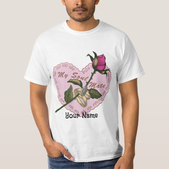 Soul Mate rose wedding t-shirt (Front)