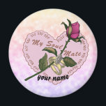 Soul Mate Wedding magnet<br><div class="desc">Soul Mate Wedding magnet, t-shirt, Wedding apparel, Wedding t-shirts, Wedding gifts by ArtMuvz Illustration. Matching Customisable Wedding bridal shower, reception, rehearsal dinner apparel. Celebrate your love in style with our wedding designs, Perfect for the bride, groom, wedding party, and guests. You can personalise with your names or wedding date. Great...</div>