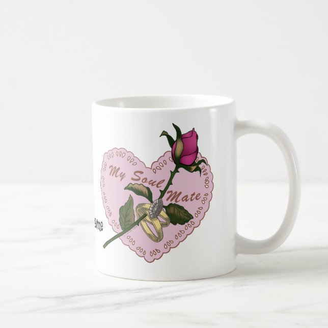 Soul Mate wedding Rose mugs (Right)