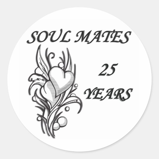 SOUL MATES 25 Years Classic Round Sticker (Front)