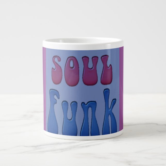 Soul Music Funky words graphics Large Coffee Mug (Front)