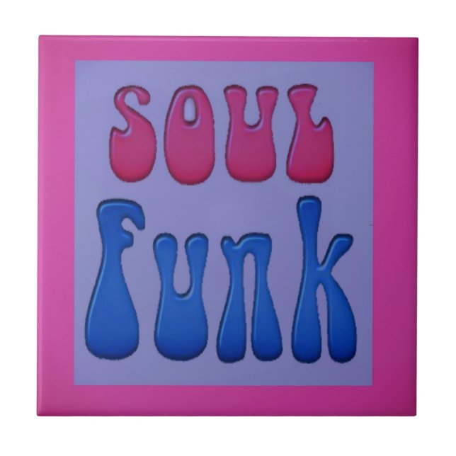 Soul Music Funky words graphics Tile (Front)