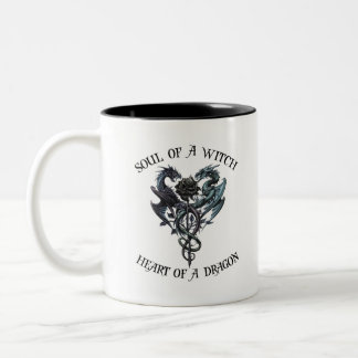 Soul Of A Witch Heart Of A Dragon Two-Tone Coffee Mug