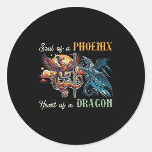 Soul Of Pcute Ss Cute Ssnix Heart Dragon Fantasy M Classic Round Sticker