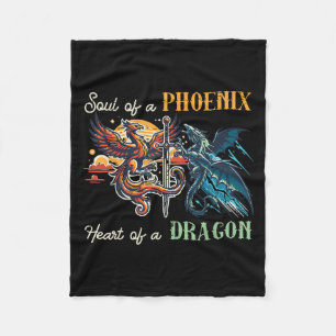 Soul Of Pcute Ss Cute Ssnix Heart Dragon Fantasy M Fleece Blanket