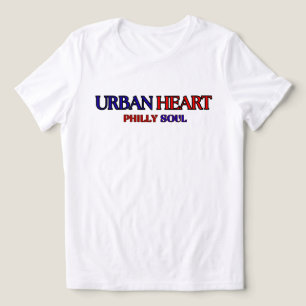 SOUL OF PHILLY URBAN HEART Women's Blue Red Tri-Blend Shirt