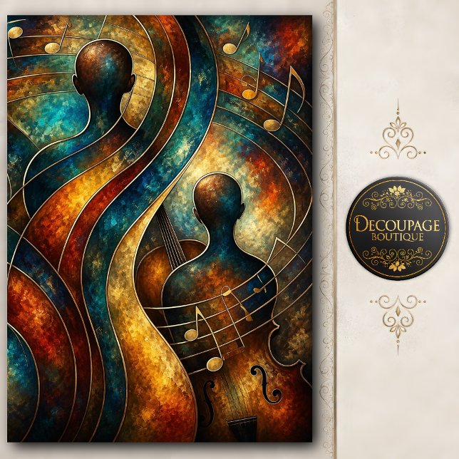 Soul of the Cello Decoupage Tissue Paper (Soul of the Cello Decoupage Tissue Paper)