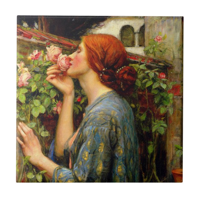 Soul of the Rose John William Waterhouse Tile (Front)