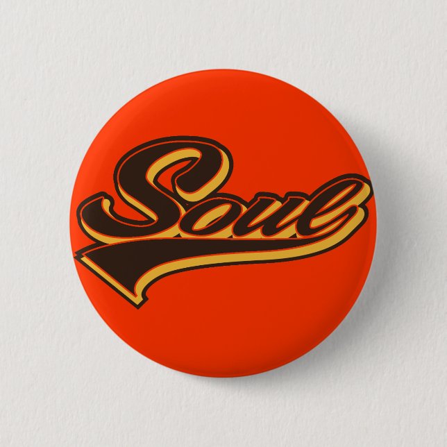 Soul Script 6 Cm Round Badge (Front)