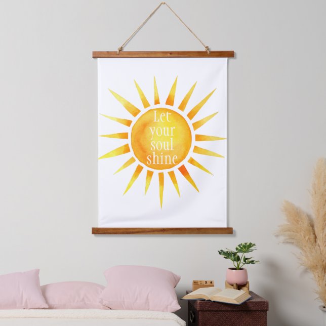 Soul Shine Inspiring Watercolor  Hanging Tapestry (Bedroom)