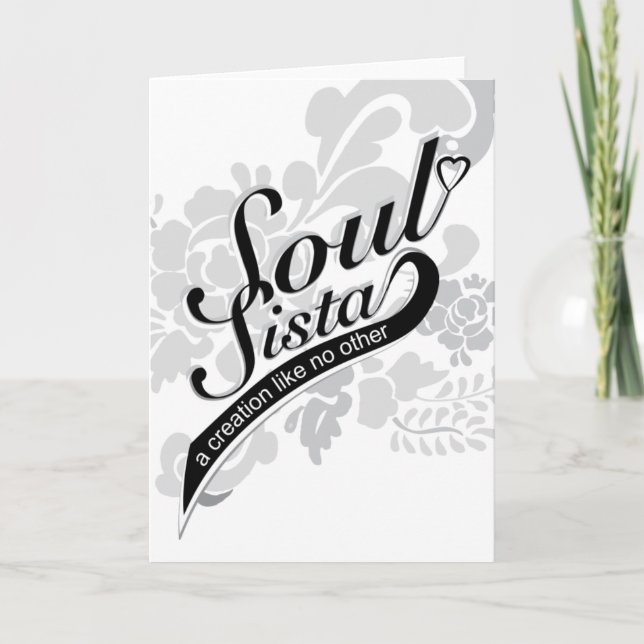 Soul Sista Greeting Card (Front)
