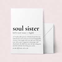 Soul Sister Definition Dictionary Art Greeting