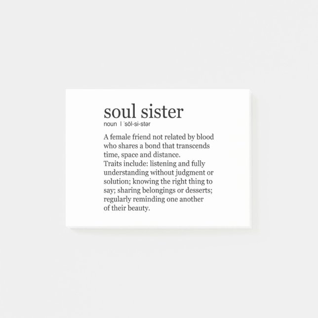 Soul Sister Gifts Post-it Notes (Front)