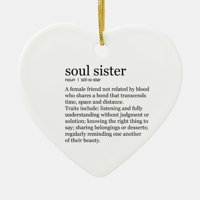 Soul Sister Ornament (Front)