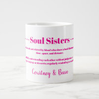 Soul Sisters Best Friend BFF Giant Coffee Mug