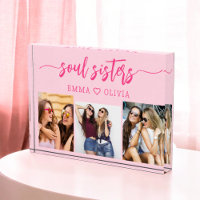 Soul Sisters Hot Pink 3 Photo Collage Keepsake