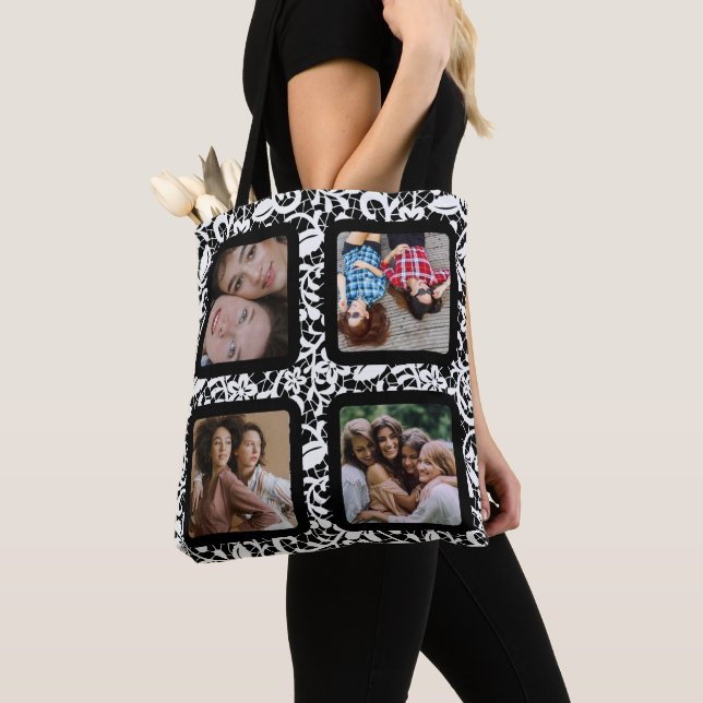 Soul Sisters Script Gift For Friends Photo Collage Tote Bag (Close Up)