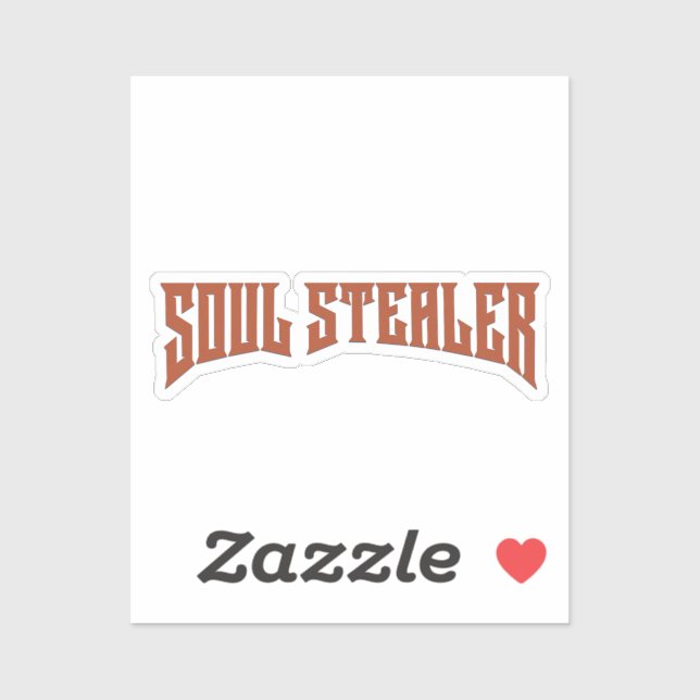 Soul Stealer Funny Redhead Heavy Metal Typography (Sheet)