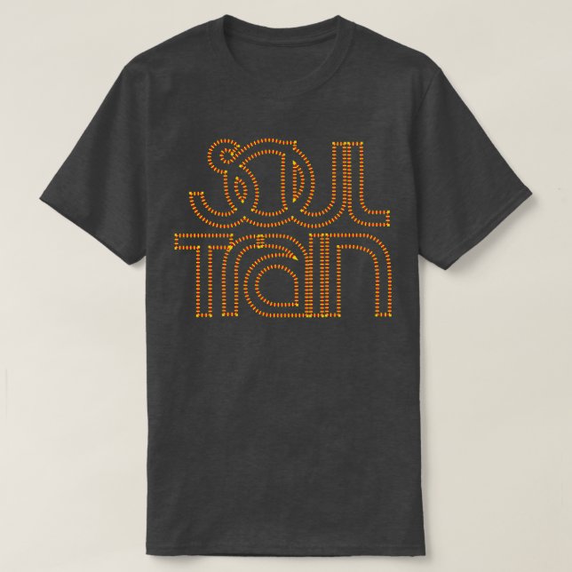 Soul Train Typography Design T-Shirt (Design Front)