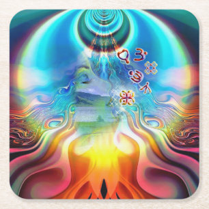 Soul Vibrations Square Paper Coaster