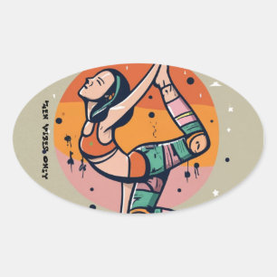 Soul Warrior Vibes  Oval Sticker
