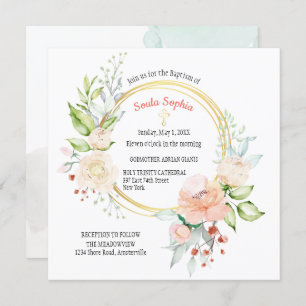 Soula Square Baptism Invitation