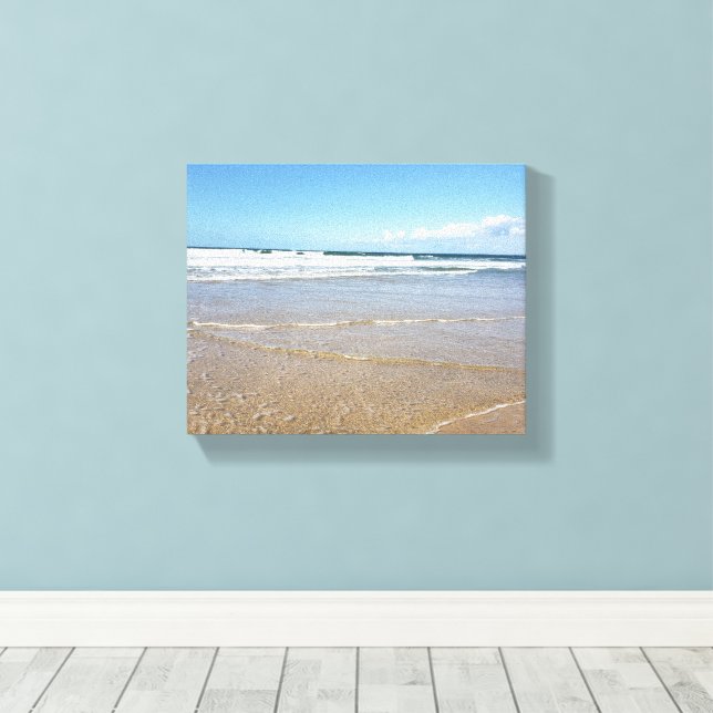Soulac Sur Mer Beach | Coastal Seaside In France  Canvas Print (Insitu(Wood Floor))