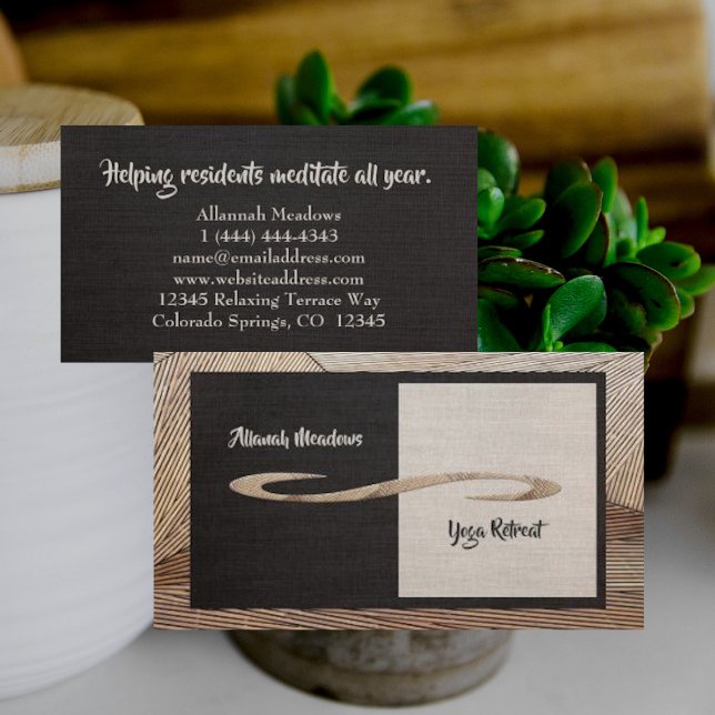 Soulful Bamboo Yoga Instructor Business Card (Creator Uploaded)