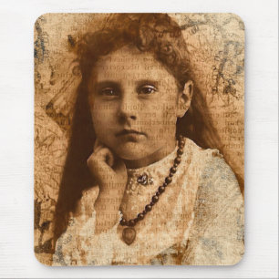 Soulful Eyes Digital Art Mouse Pad