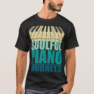 Soulful Piano Journeys Pianos keys vintage colours T-Shirt