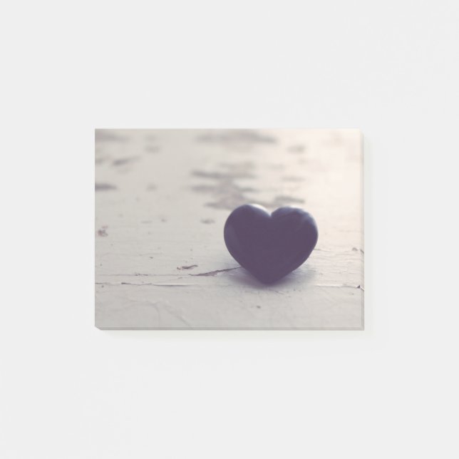 Soulful Purple Stone Heart on a Sandy Beach Post-it Notes (Front)