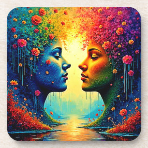 Soulful Rainbow Connection Design Coaster