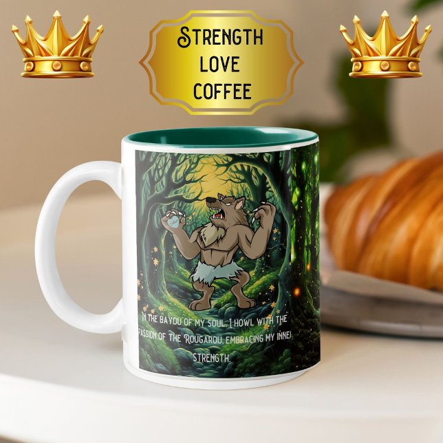 Soulful Rougarou Inspirational Strength Two-Tone Coffee Mug (Creator Uploaded)