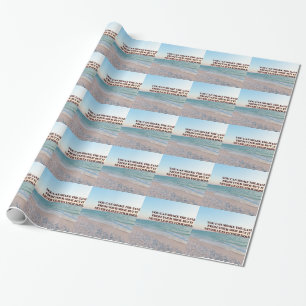 Soulful Sand Shoreline Quote Pattern Design Wrapping Paper