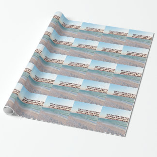 Soulful Sand Shoreline Quote Pattern Design Wrapping Paper