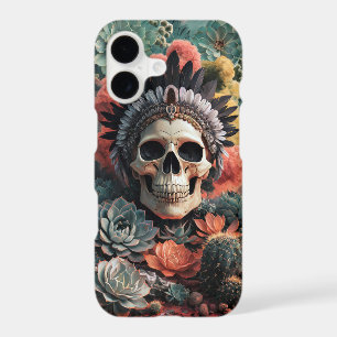 Soulful Warrior, Native American Goth Skull