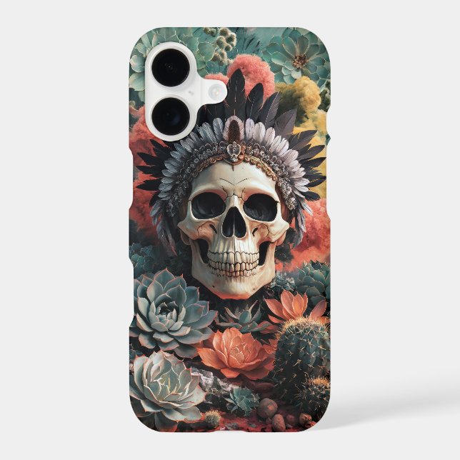 Soulful Warrior, Native American Goth Skull (Back)