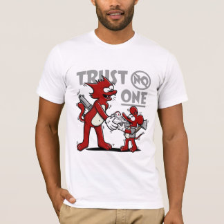 Soulhouse "Trust No One" Red Cartoon Graphic Tee