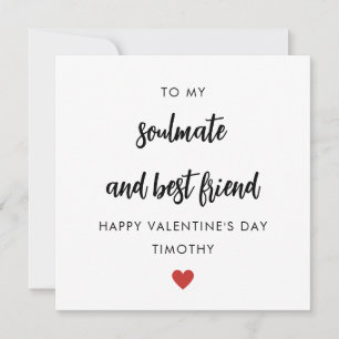Soulmate And Best Friend Valentines Day Card