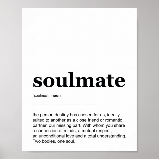 Soulmate Definition Print (Front)
