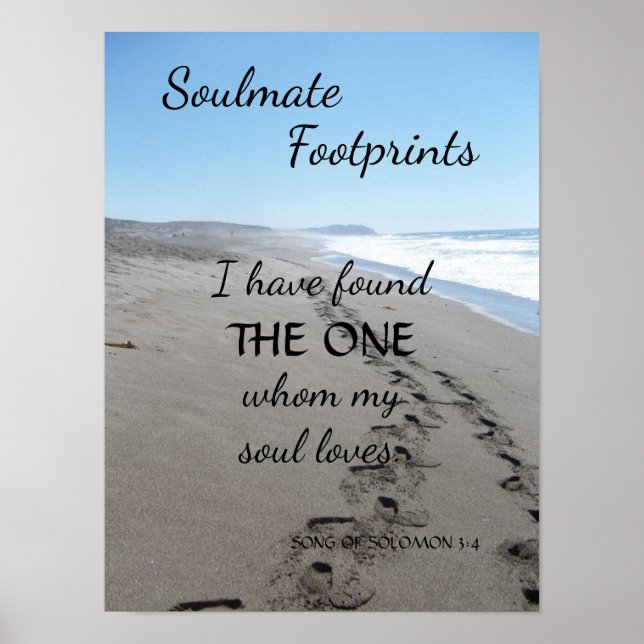 Soulmate Footprints Poster with Poem (Front)