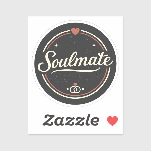 Soulmate Retro Love Minimal (Dark) Couple Matching (Sheet)