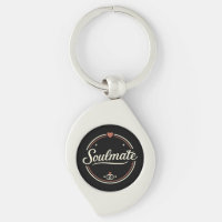 Soulmate Retro Love Minimal (Dark) Couple Matching