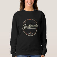 Soulmate Retro Love Minimal (Dark) Couple Matching