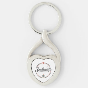 Soulmate Retro Love Minimal(Light) Couple Matching Key Ring