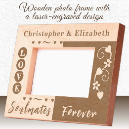 Soulmates forever custom names etched frames