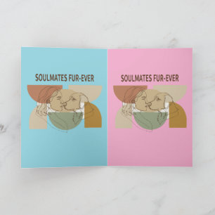 Soulmates Fur-Ever Dog Mum Line Art Card