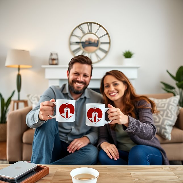 Soulmates in Harmony Personalised Couples Mug (Creator Uploaded)