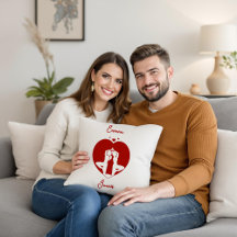 Soulmates in Harmony Personalised Throw Pillow