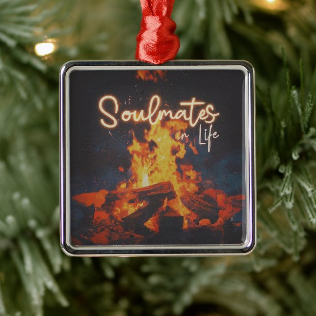 Soulmates in Life mug Metal Tree Decoration (Tree)